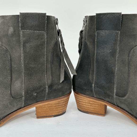 BASKE California Womens 8 Gray Gunner Suede Ankle Boots Boho Western - Picture 10 of 15
